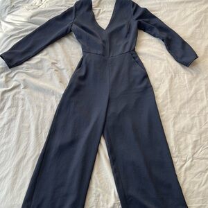 Wilfred Black V-Neck Jumpsuit